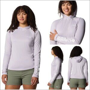 Women's Columbia Tidal Tee II Hoodie Long Sleeve PFG Fishing Shirt-Size L